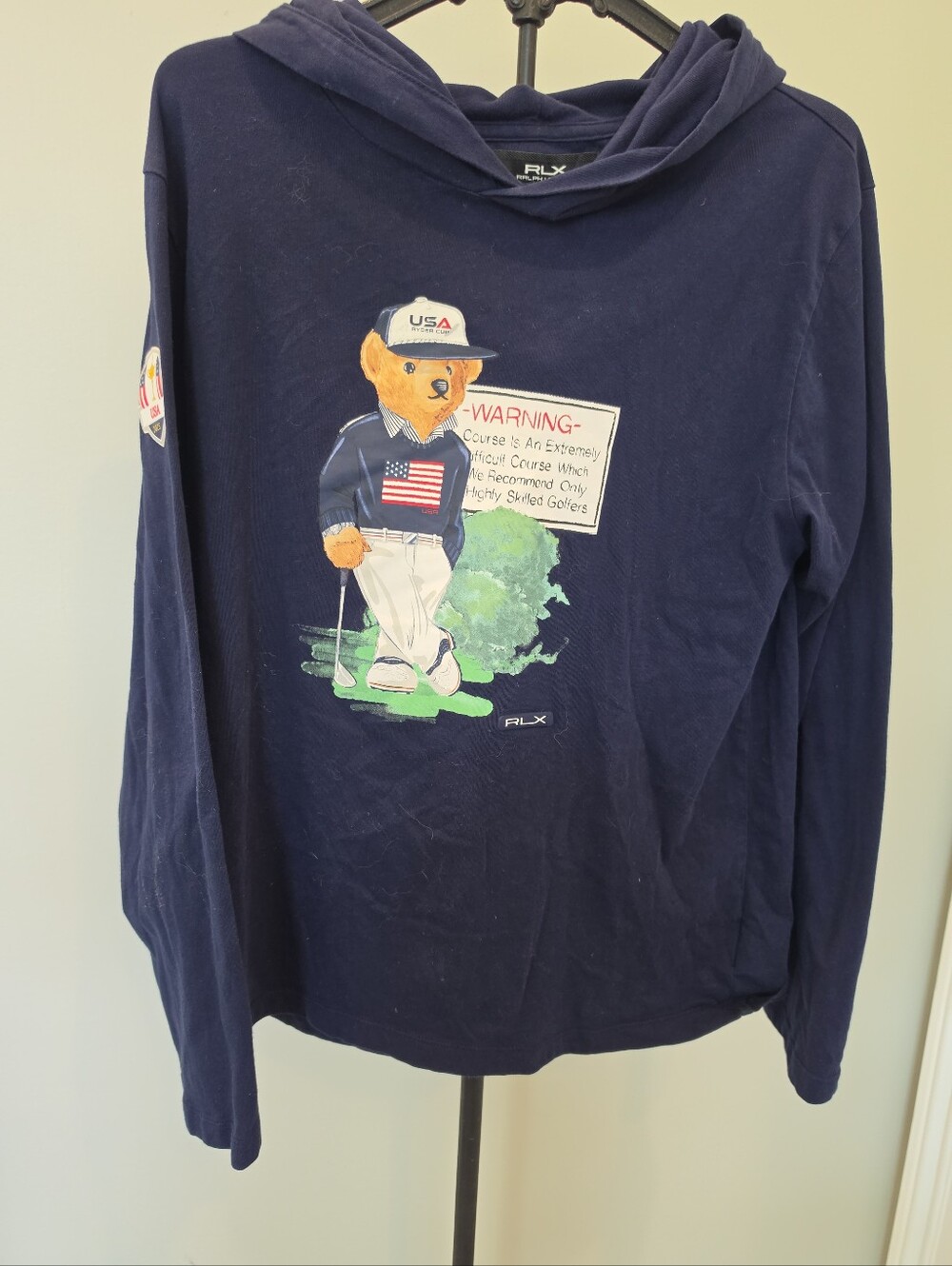 RLX Ralph Lauren Lightweight Long Sleeve hooded T-shirt 2025 USA Ryder Cup